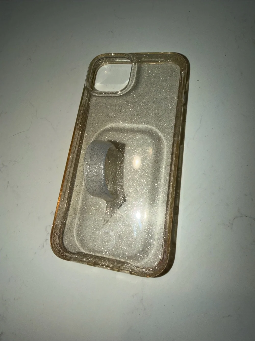 Loopy Case iPhone 13 Clear Glitter Phone Case.  Sparkling Transparent